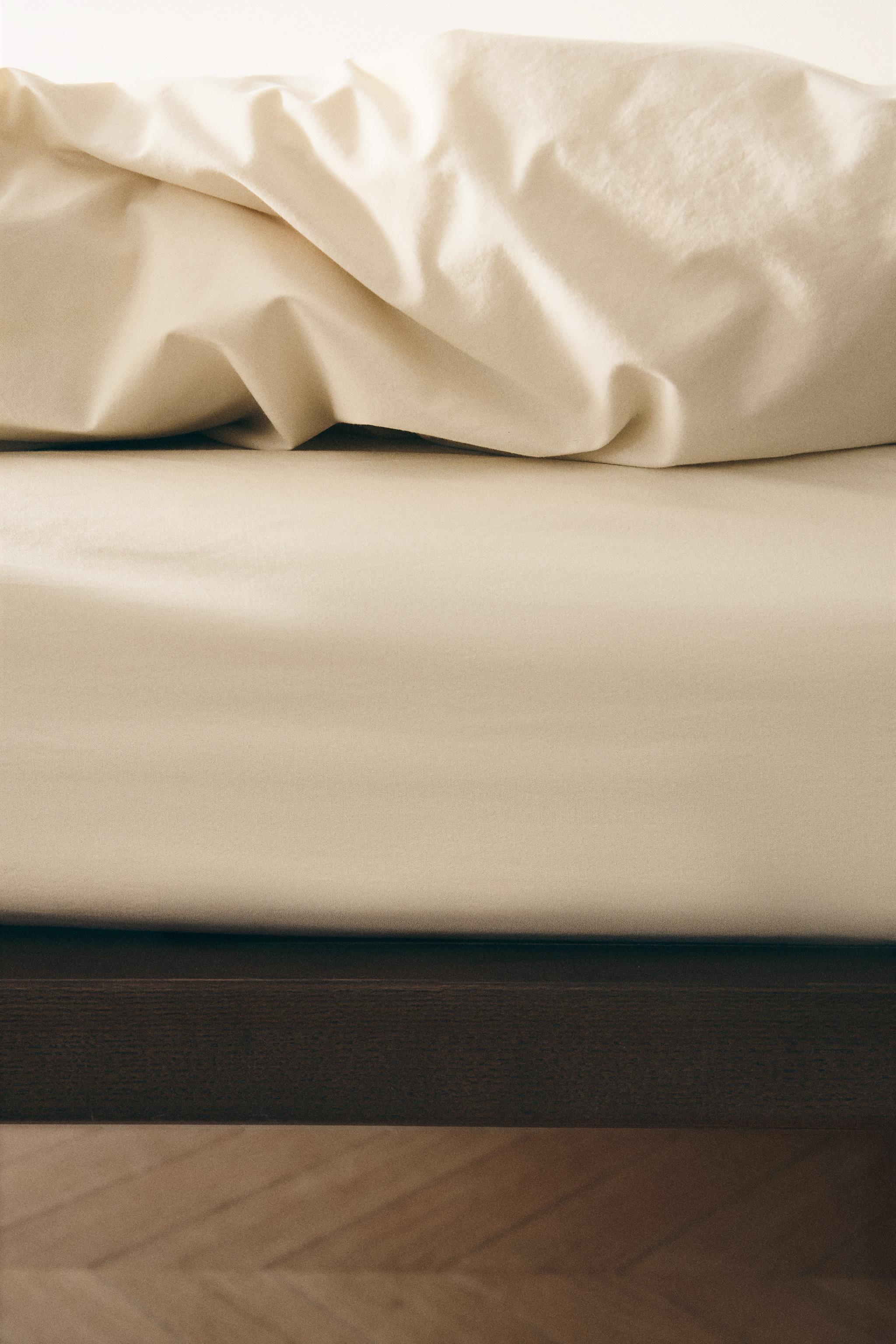 FADED PERCALE COTTON FITTED SHEET